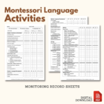 Montessori Language Record Sheets by MindSprout